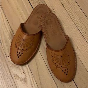 Handmade Leather Mules